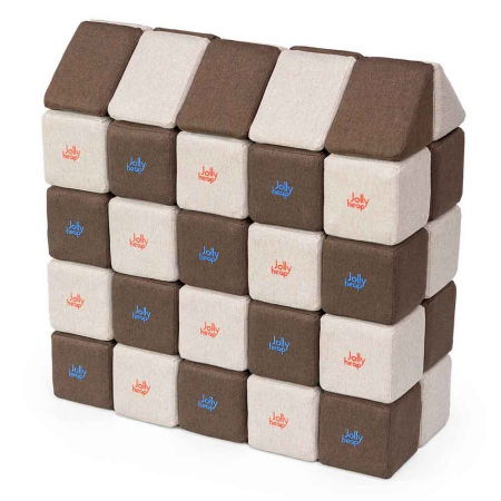 Cuburi Magnetice, JollyHeap Medium, 50 cuburi,  Gri-Maro [0]