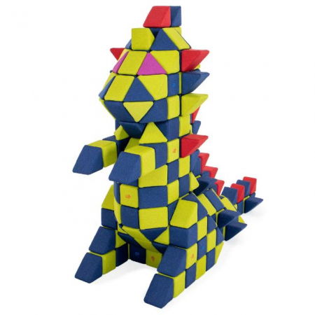 Cuburi Magnetice pentru construit, JollyHeap FUN, 300 cuburi - 4 forme, Diverse Culori [6]