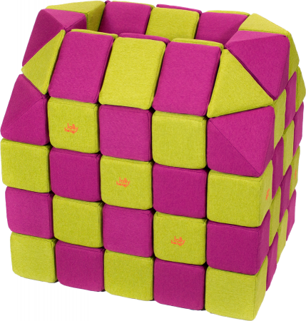 Cuburi Magnetice pentru construit, JollyHeap FUN, 300 cuburi - 4 forme, Diverse Culori [0]