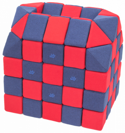 Cuburi Magnetice pentru construit, JollyHeap PARTY, 500 cuburi - 4 forme, Diverse Culori [0]