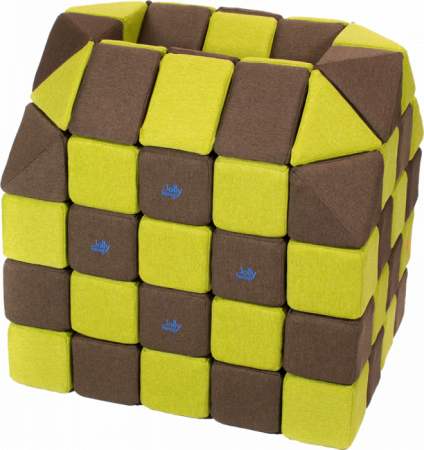 Cuburi Magnetice pentru construit, JollyHeap PARTY, 500 cuburi - 4 forme, Diverse Culori [0]