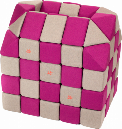 Cuburi Magnetice pentru construit, JollyHeap PARTY, 500 cuburi - 4 forme, Diverse Culori [0]