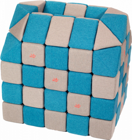 Cuburi Magnetice pentru construit, JollyHeap PARTY, 500 cuburi - 4 forme, Diverse Culori [0]