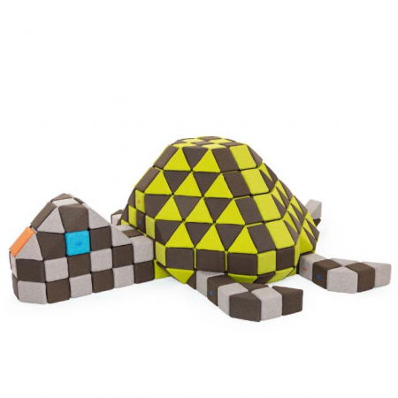 Cuburi Magnetice pentru construit, JollyHeap PARTY, 500 cuburi - 4 forme, Diverse Culori [7]