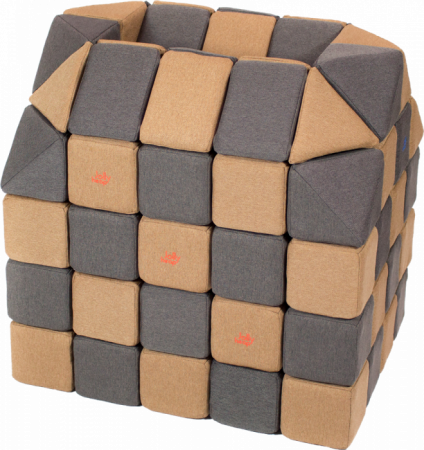 Cuburi Magnetice pentru construit, JollyHeap PARTY, 500 cuburi - 4 forme, Diverse Culori [0]