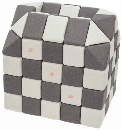 Cuburi Magnetice pentru construit, JollyHeap FUN, 300 cuburi - 4 forme, Diverse Culori [0]