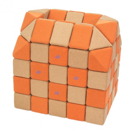 Cuburi Magnetice pentru construit, JollyHeap PARTY, 500 cuburi - 4 forme, Diverse Culori [0]