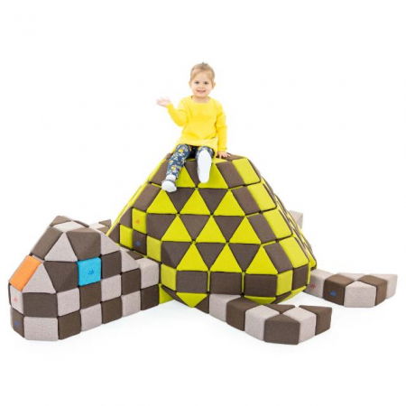 Cuburi Magnetice pentru construit, JollyHeap PARTY, 500 cuburi - 4 forme, Diverse Culori [8]