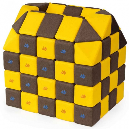 Cuburi Magnetice pentru construit, JollyHeap PARTY, 500 cuburi - 4 forme, Diverse Culori [0]