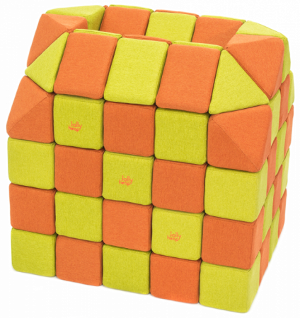 Cuburi Magnetice pentru construit, JollyHeap FUN, 300 cuburi - 4 forme, Diverse Culori [0]