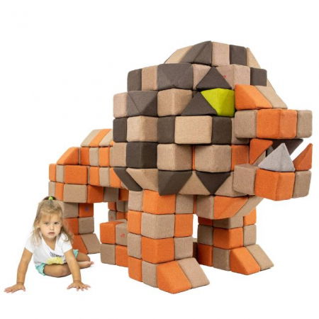 Cuburi Magnetice pentru construit, JollyHeap PARTY, 500 cuburi - 4 forme, Diverse Culori [10]