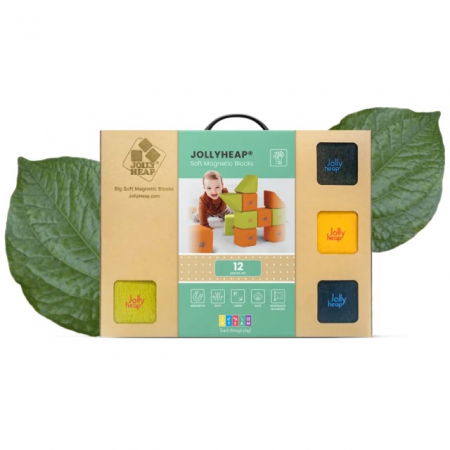 Cuburi Magnetice pentru construit, JollyHeap PIXI, 12 cuburi, Diverse Culori [4]