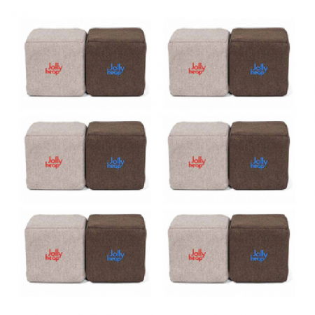 Cuburi Magnetice pentru construit, JollyHeap Pixi, 12 cuburi, Gri-Maro [15]