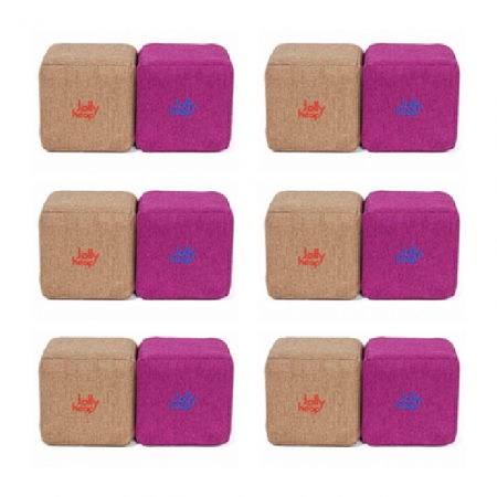 Cuburi Magnetice pentru construit, JollyHeap Pixi, 12 cuburi, Bej-Roz [15]