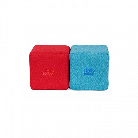 Cuburi Magnetice pentru construit, JollyHeap Pixi, 12 cuburi, Rosu-Bleu [0]