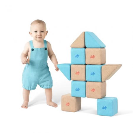 Cuburi magnetice JollyHeap® - Cuburi Magnetice pentru construit, JollyHeap PIXI, 12 cuburi, Diverse Culori