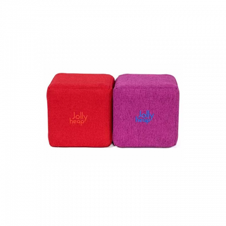 Cuburi Magnetice pentru construit, JollyHeap Pixi, 12 cuburi, Rosu-Roz [0]
