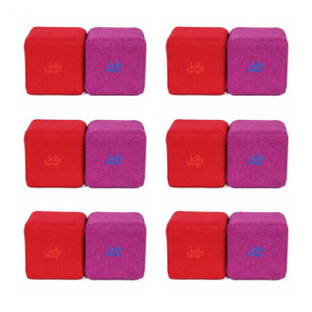 Cuburi Magnetice pentru construit, JollyHeap Pixi, 12 cuburi, Rosu-Roz [14]