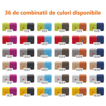 Cuburi Magnetice pentru construit, JollyHeap PIXI, 12 cuburi, Diverse Culori [15]