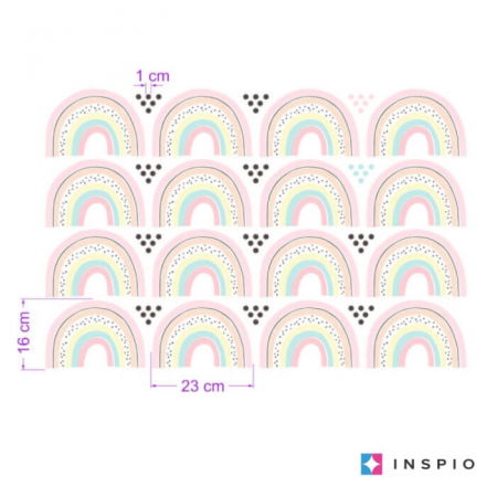Stickere decorative si covorase - Curcubee pastelate cu puncte - autocolante pentru perete pentru fete, roz