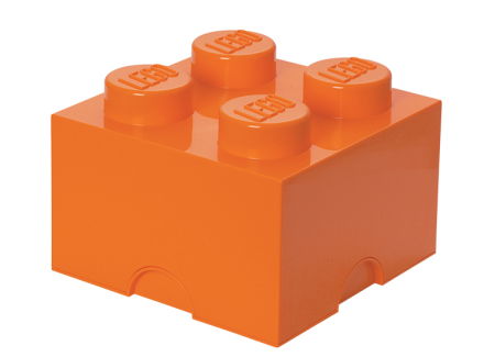 Jucarii copii si jocuri educative - Cutie depozitare LEGO 2x2 portocaliu (40031760)