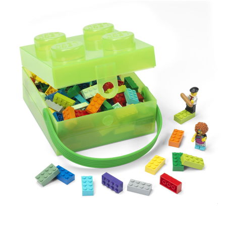 Cutie LEGO 2x2 - verde transparent (40240008) [2]