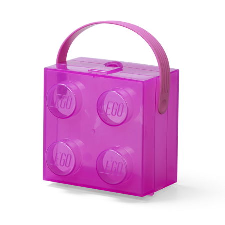 Jucarii copii si jocuri educative - Cutie LEGO 2x2 - violet transparent (40240009)