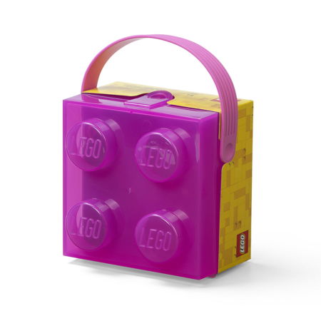 Jucarii copii si jocuri educative - Cutie LEGO 2x2 - violet transparent (40240009)