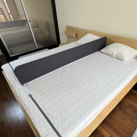 Despartitor pentru pat, 189x26 cm, Gri inchis [10]