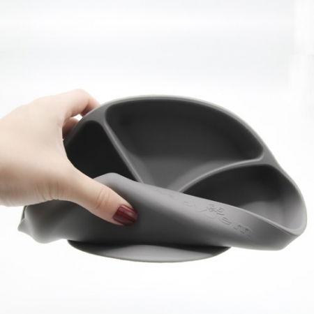 Farfurie din silicon cu 3 compartimente pentru auto-diversificare BabyJem, Diverse culori [2]