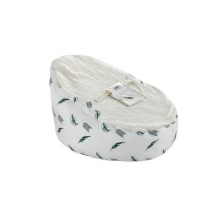 Somnul bebelusului - Fotoliu pentru bebelusi cu ham de siguranta Baby Bean Bed, Alb