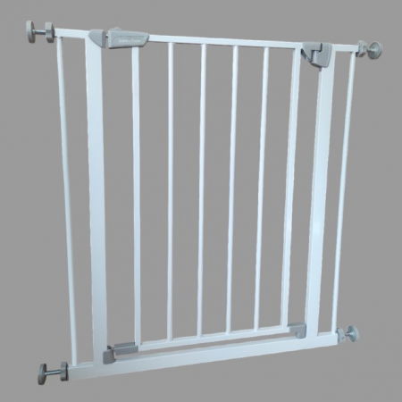 PRODUS RESIGILAT - Gard de protectie copii, pentru usi si scari, montaj prin presiune, dimensiune reglabila 71-77 cm, Empria, Alb [7]