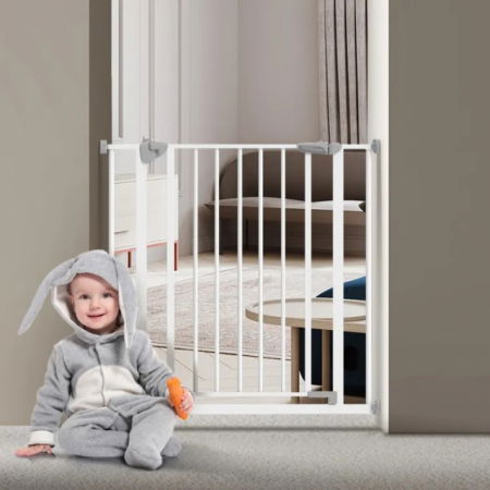 PRODUS RESIGILAT - Gard de protectie copii, pentru usi si scari, montaj prin presiune, dimensiune reglabila 71-77 cm, Empria, Alb [5]