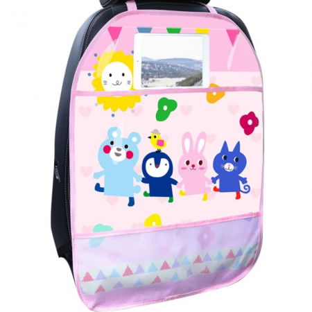 Husa protectie scaun auto copii, impermeabila, 3 buzunare, Empria, 65x44.5 cm, Diverse culori [2]