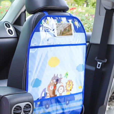 Husa protectie scaun auto copii, impermeabila, 3 buzunare, Empria, 65x44.5 cm, Bleu [3]