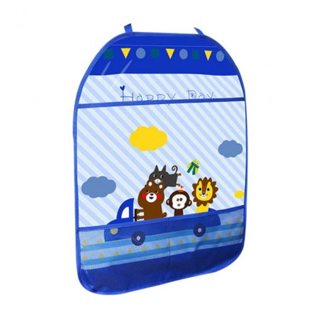 Husa protectie scaun auto copii, impermeabila, 3 buzunare, Empria, 65x44.5 cm, Bleu [2]