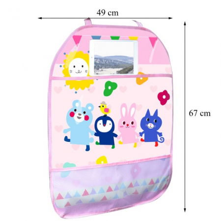 Husa protectie scaun auto copii, impermeabila, 3 buzunare, Empria, 65x44.5 cm, Diverse culori [4]