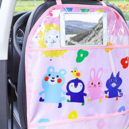 Husa protectie scaun auto copii, impermeabila, 3 buzunare, Empria, 65x44.5 cm, Diverse culori [3]