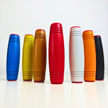 Jocuri educative - Jucarie antistres Fidget Stick Mokuru din lemn, diverse culori