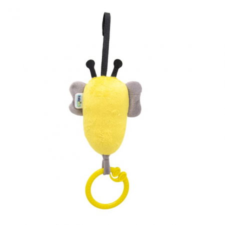 Jucarie cu vibratii pentru bebelusi BabyJem, Albinuta din plus, 6 luni+, Galben [3]