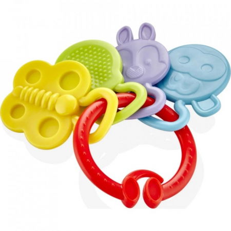 Produse Sub 50 Lei - Jucarie dentitie Rattle Teether BabyJem, Rosu