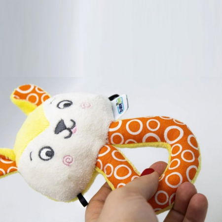 Jucarie din plus zornaitoare Pisicuta, 3 luni+, BabyJem, Galben [5]