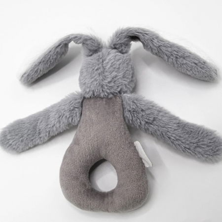 Jucarie zornaitoare bebelusi BabyJem, Iepuras din plus, 3 luni+, Gri [1]