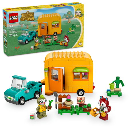 Jucarii copii si jocuri educative -  LEGO®  Animal Crossing - Caravana si magazinul de gradinarit al lui Leif (77054), 263 piese