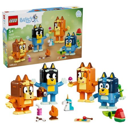 Jucarii copii si jocuri educative - LEGO® Bluey - Familia lui Blue din caramizi (11217), 466 piese