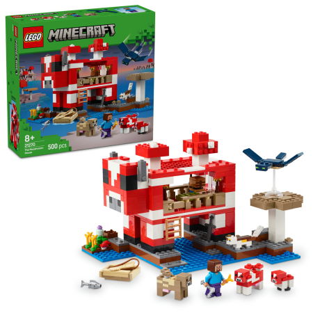 LEGO - LEGO® Minecraft - Casa Mooshroom (21270), 500 piese