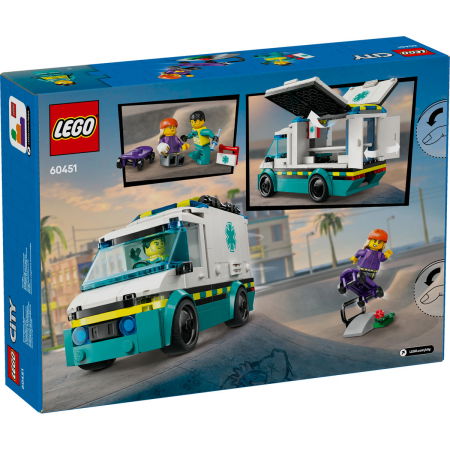 LEGO® City - Ambulanta de urgente (60451), 184 piese [2]