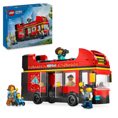 LEGO - LEGO® City - Autobuz turistic roru cu etaj (60407), 384 piese