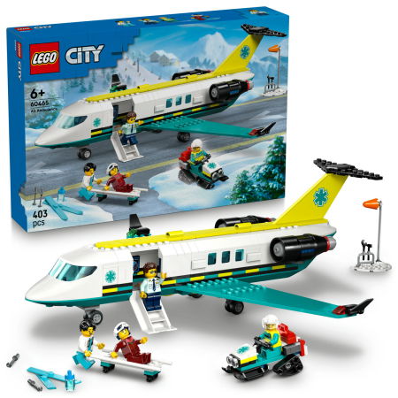 LEGO - LEGO®  City - Avion-ambulanta pentru urgente (60465), 403 piese