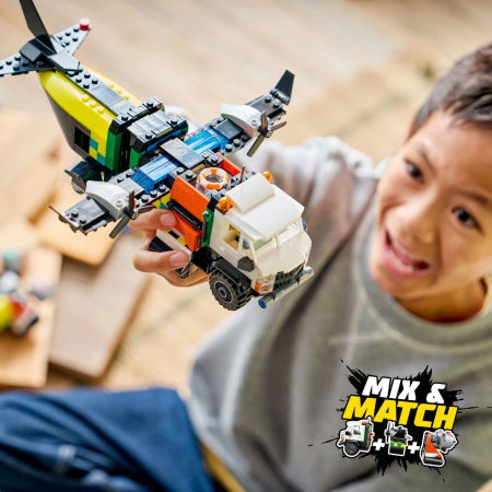 LEGO® City - Avion, autospeciala de service si aeroglisor in versiuni adaptate (60505), 990 piese [4]